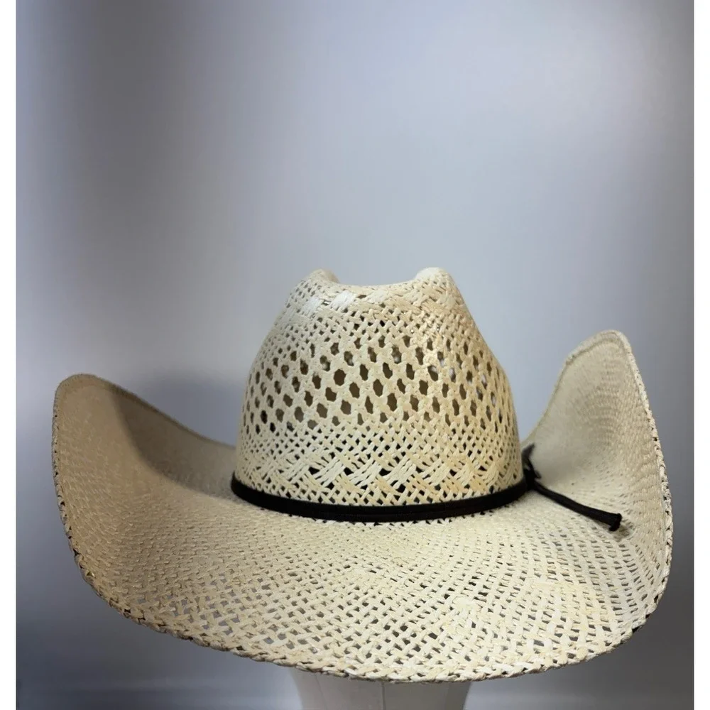 Ariat 10X Straw Cowboy Hat - Wallen Men's 7 1/4 Size Pre Owned Nashville